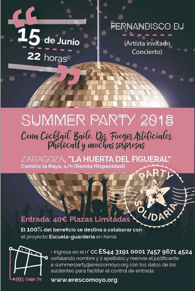 erescomoyo summer party 2018 fiesta benefica eva pellejero