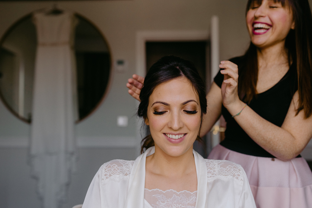 coleta de novia con trenza maquillaje novia zaragoza